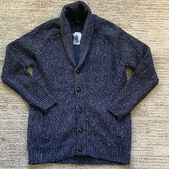Forever 21 Other - NWT Men's Navy Blue Shawl Collar Sweater- XL